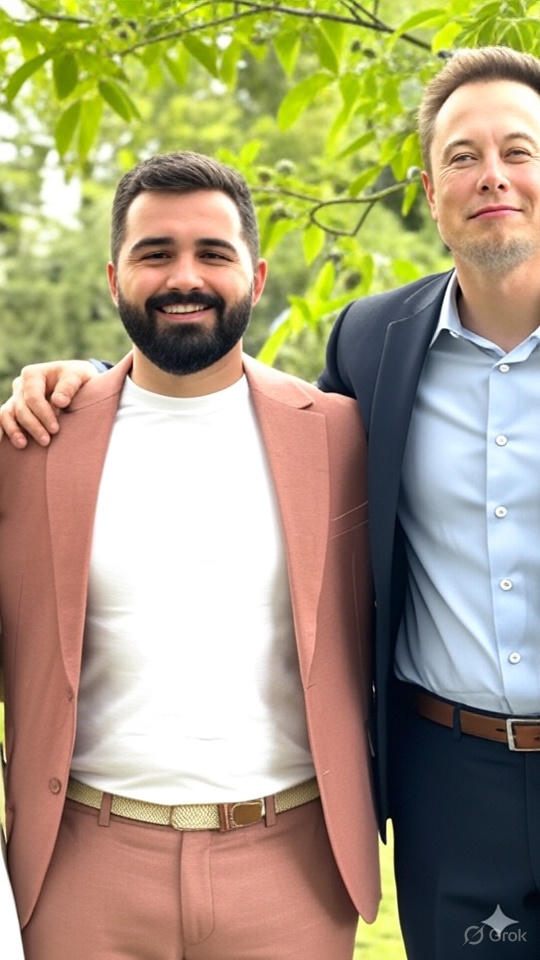 Thibaut dans sa future Tesla